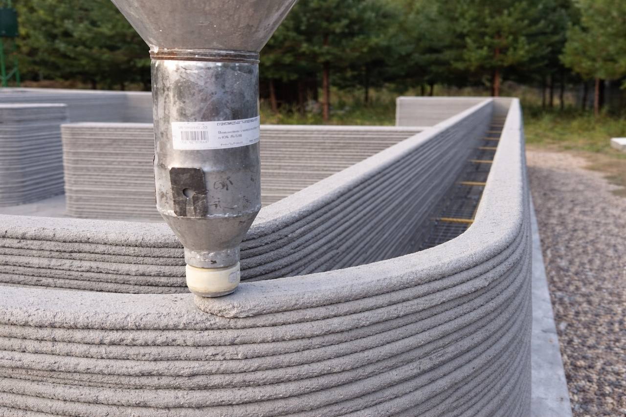 Монолитная конструкция стен, напечатанных методом 3D-печати